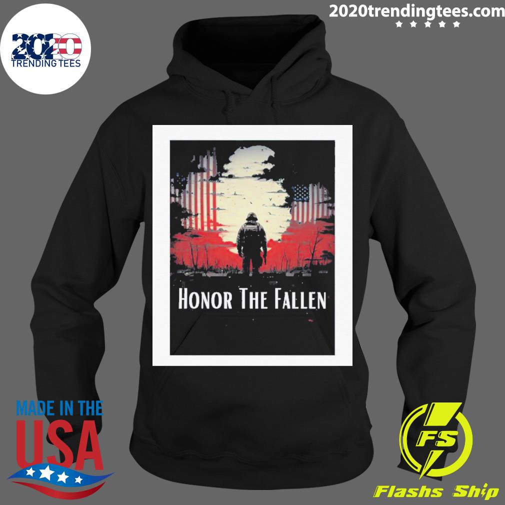 Official veteran Honor The Fallen - Adult & Kids T-Shirts, Sweatshirts & Hoodies apparel design preview 2