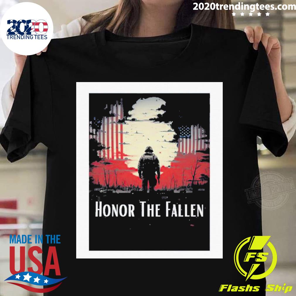 Official veteran Honor The Fallen - Adult & Kids T-Shirts, Sweatshirts & Hoodies apparel design preview 1