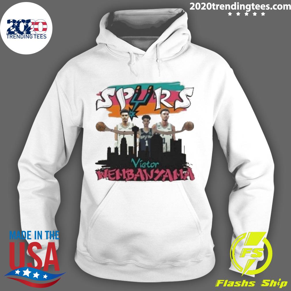 Official victor Wembanyama San Antonio Basketball - Adult & Kids T-Shirts, Sweatshirts & Hoodies apparel design preview 2
