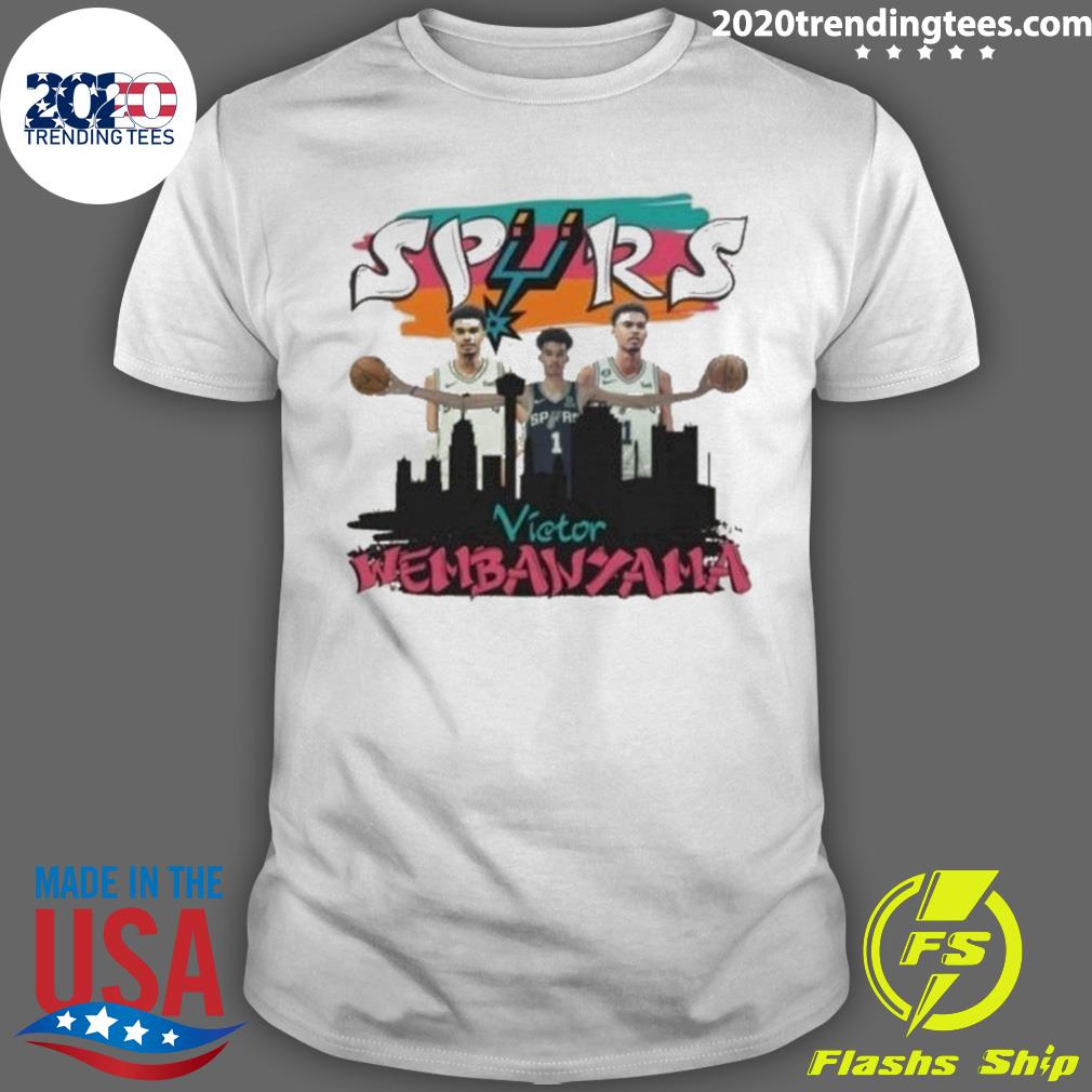 Official victor Wembanyama San Antonio Basketball - Adult & Kids T-Shirts, Sweatshirts & Hoodies apparel design preview 1