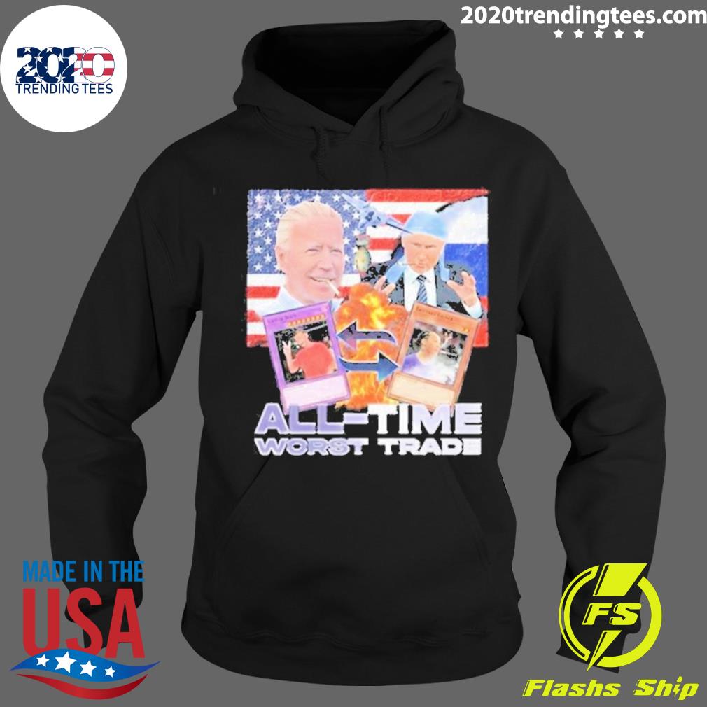 Official vodka Biden Putin All Time Worst Trade - Adult & Kids T-Shirts, Sweatshirts & Hoodies apparel design preview 2