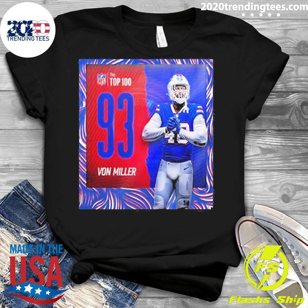 Official von Miller The NFL Top 100 Players Of 2022 - Adult & Kids T-Shirts, Sweatshirts & Hoodies apparel design preview 3