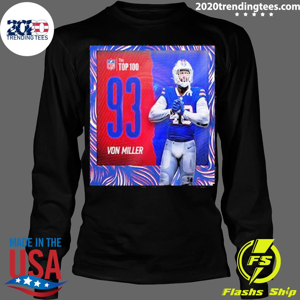Official von Miller The NFL Top 100 Players Of 2022 - Adult & Kids T-Shirts, Sweatshirts & Hoodies apparel design preview 4