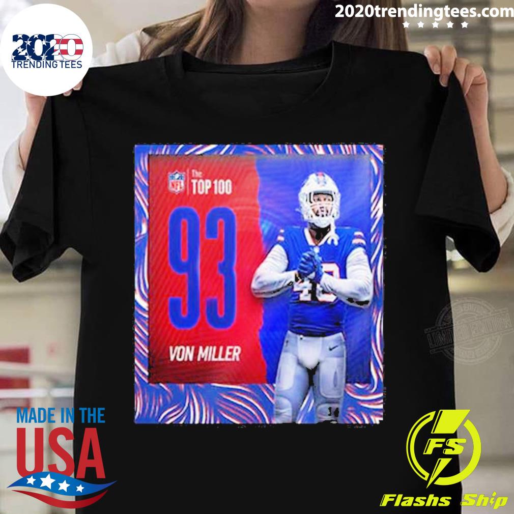 Official von Miller The NFL Top 100 Players Of 2022 - Adult & Kids T-Shirts, Sweatshirts & Hoodies apparel design preview 1