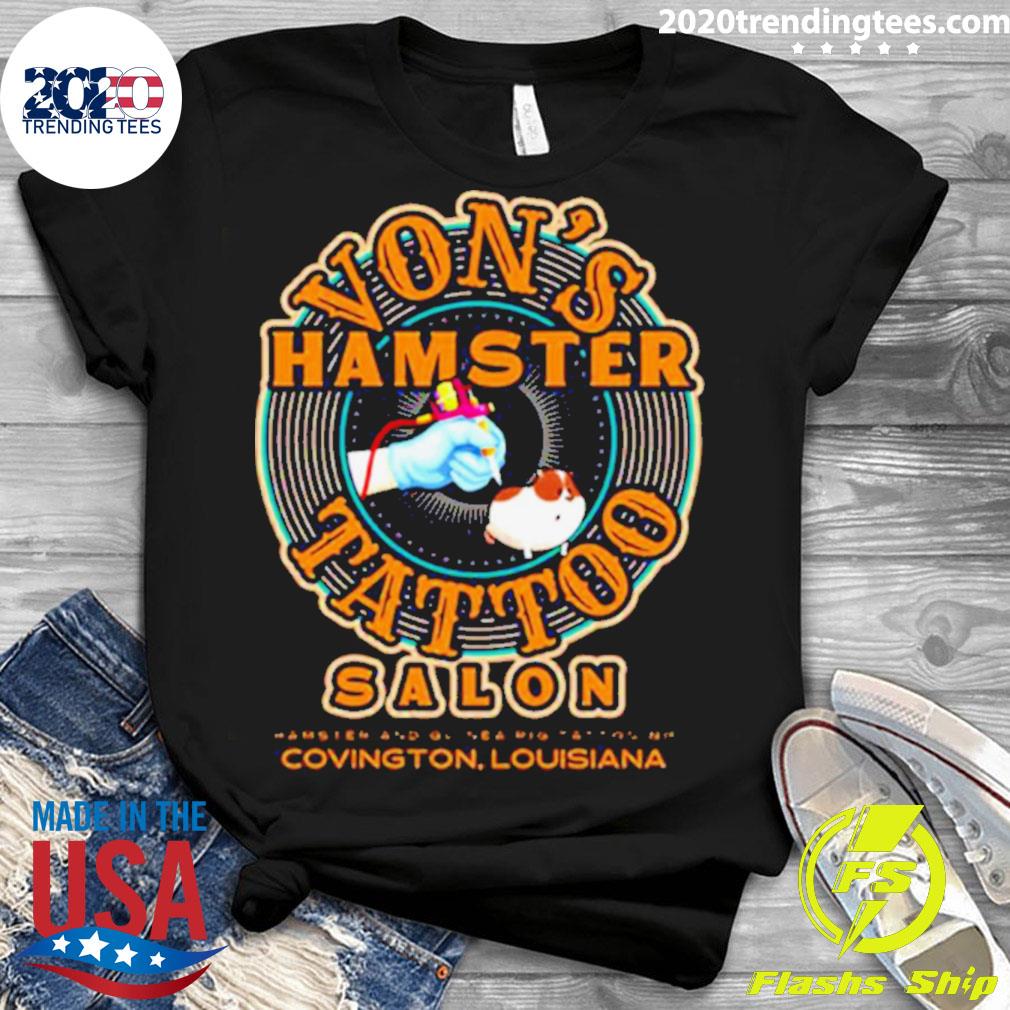 Official von's Hamster Tattoo Salon - Adult & Kids T-Shirts, Sweatshirts & Hoodies apparel design preview 3