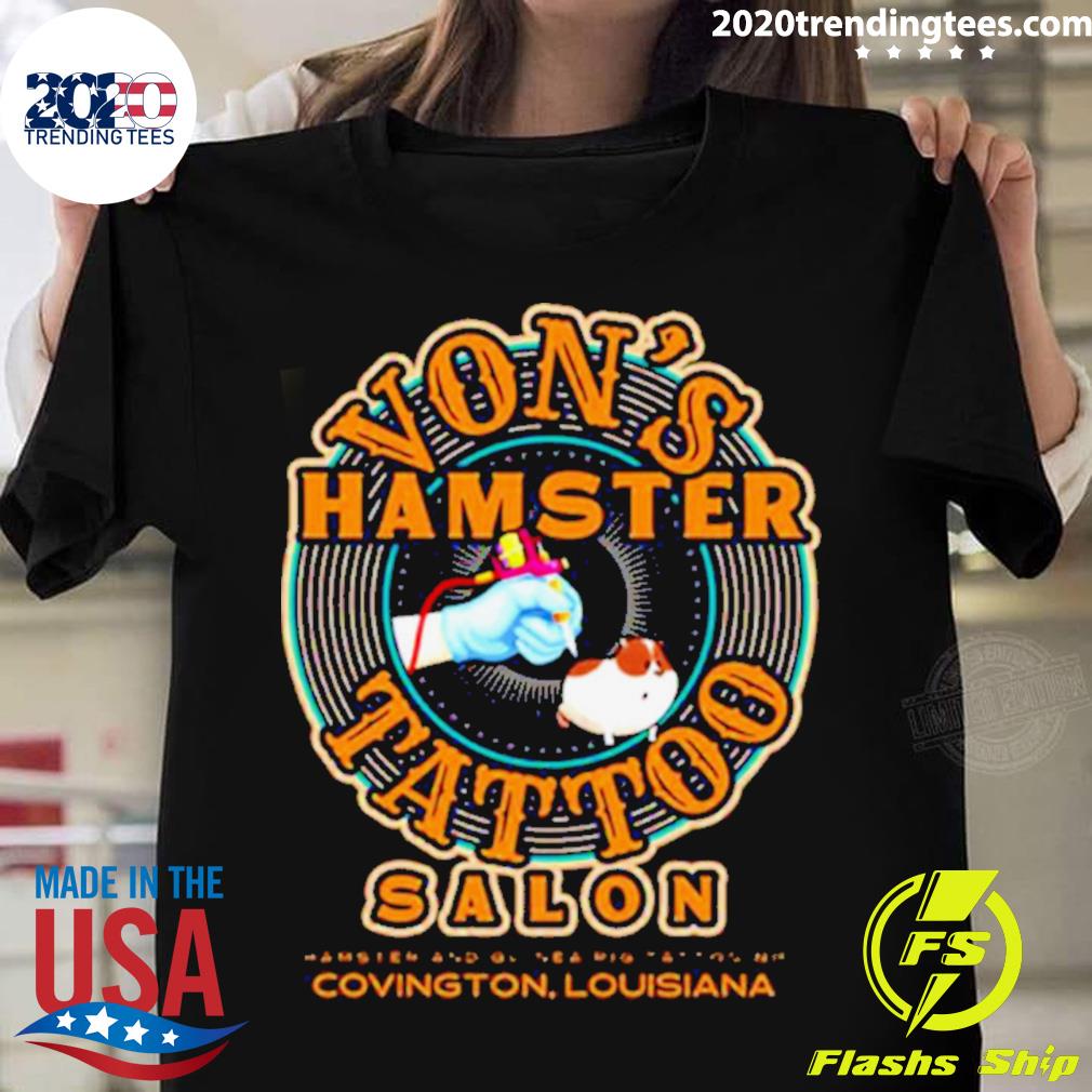 Official von's Hamster Tattoo Salon - Adult & Kids T-Shirts, Sweatshirts & Hoodies apparel design preview 1