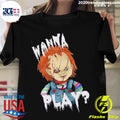 Official wanna Play Halloween Chucky - Adult & Kids T-Shirts, Sweatshirts & Hoodies apparel design preview 1