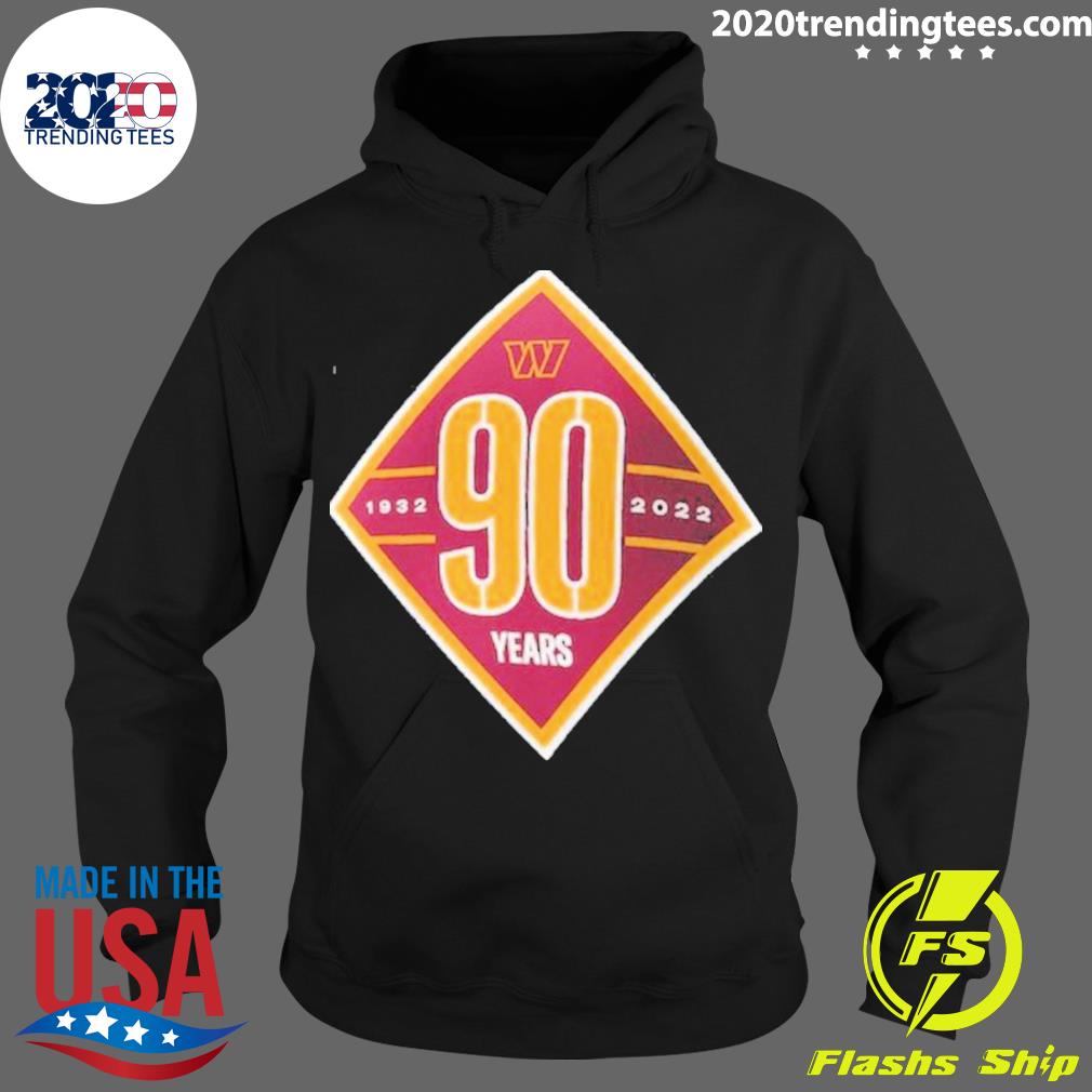 Official washington Commanders 90th 1932-2022 - Adult & Kids T-Shirts, Sweatshirts & Hoodies apparel design preview 2