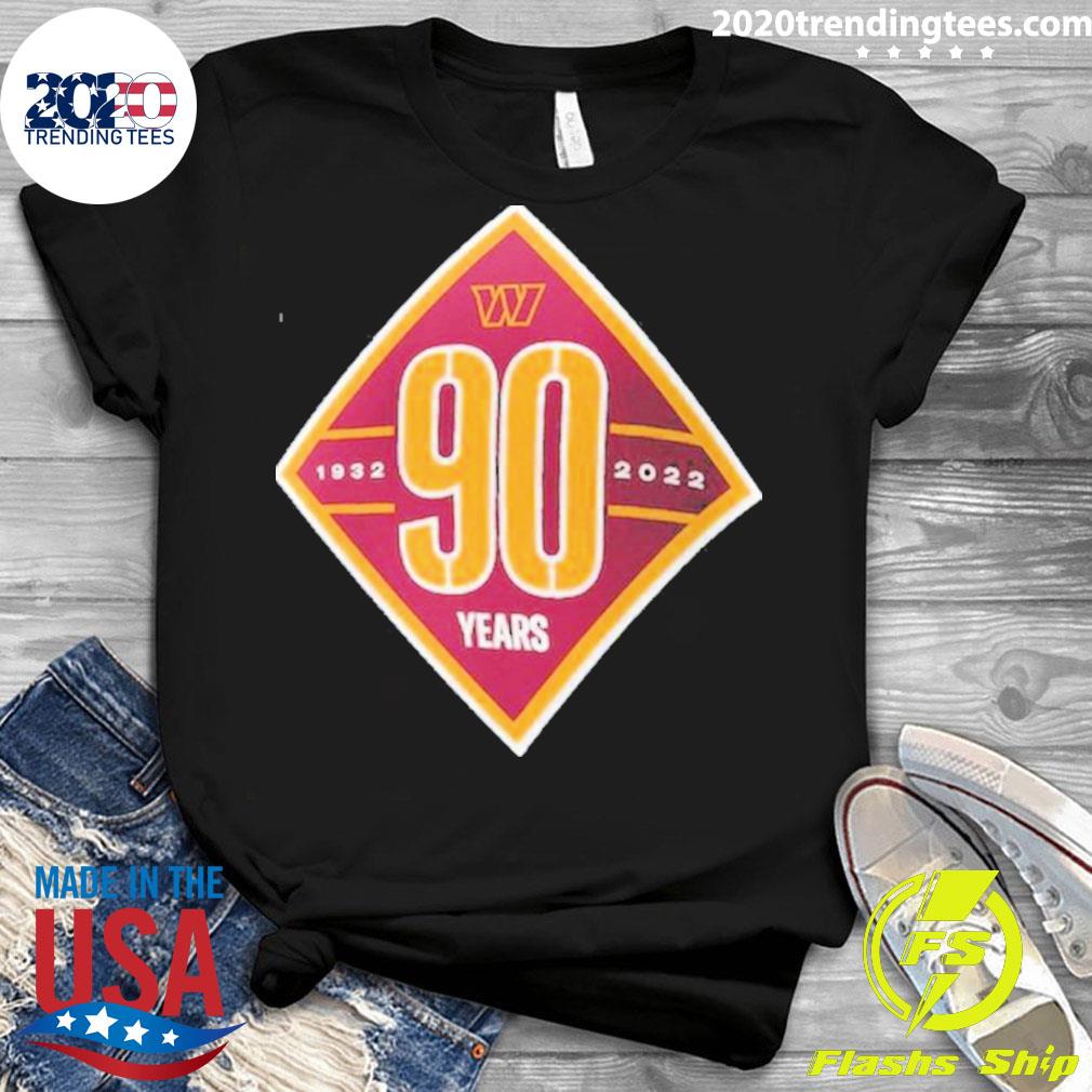 Official washington Commanders 90th 1932-2022 - Adult & Kids T-Shirts, Sweatshirts & Hoodies apparel design preview 3