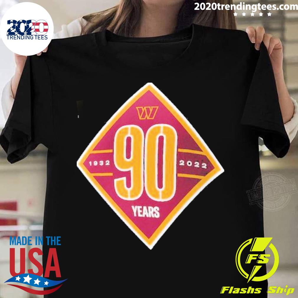 Official washington Commanders 90th 1932-2022 - Adult & Kids T-Shirts, Sweatshirts & Hoodies apparel design preview 1