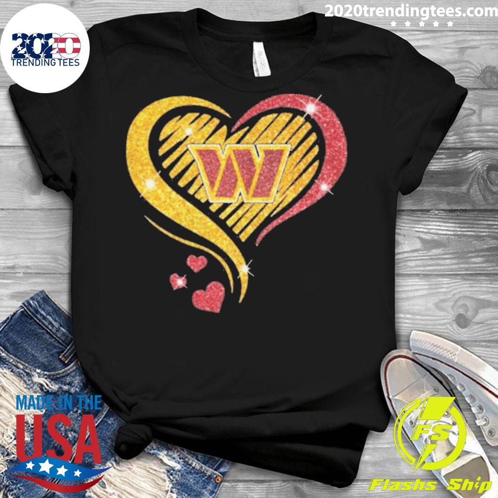 Official washington Commanders Football Heart Diamond - Adult & Kids T-Shirts, Sweatshirts & Hoodies apparel design preview 3