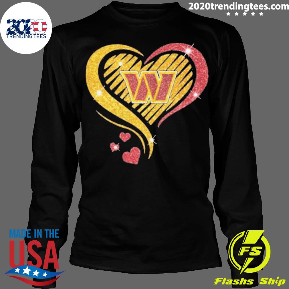 Official washington Commanders Football Heart Diamond - Adult & Kids T-Shirts, Sweatshirts & Hoodies apparel design preview 4