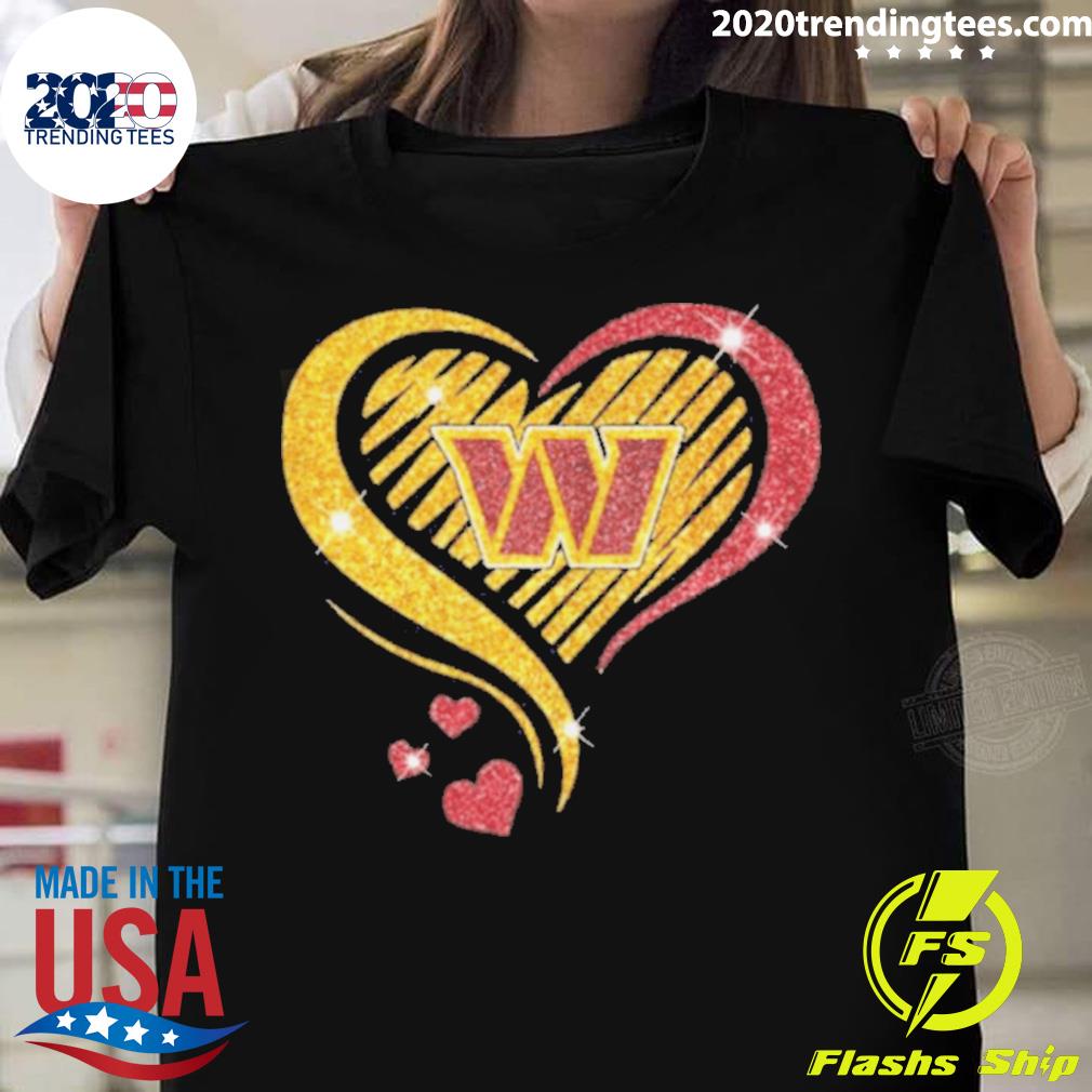 Official washington Commanders Football Heart Diamond - Adult & Kids T-Shirts, Sweatshirts & Hoodies apparel design preview 1