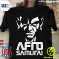 Official white graphic samurai afro - Adult & Kids T-Shirts, Sweatshirts & Hoodies apparel design preview 1