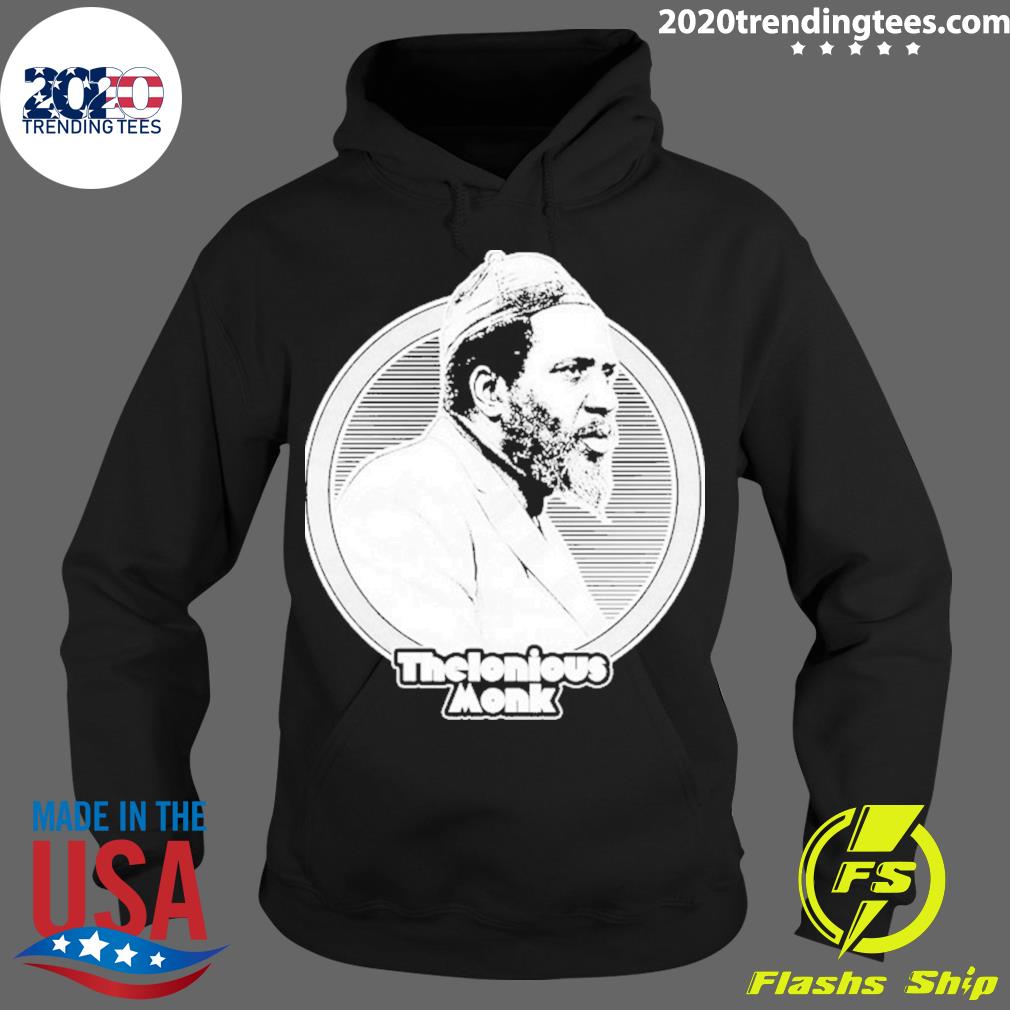 Official white Portrait Thelonious Monk Jazz Music - Adult & Kids T-Shirts, Sweatshirts & Hoodies apparel design preview 2
