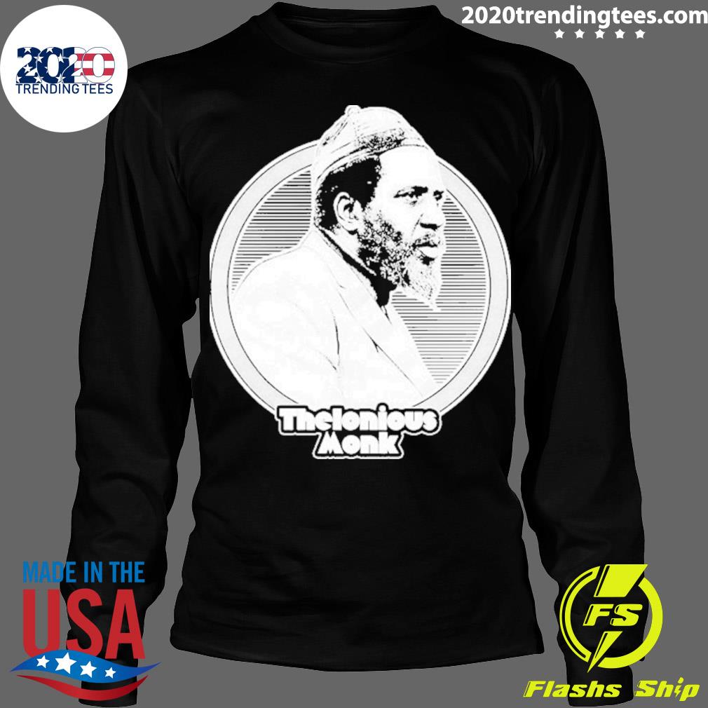 Official white Portrait Thelonious Monk Jazz Music - Adult & Kids T-Shirts, Sweatshirts & Hoodies apparel design preview 4