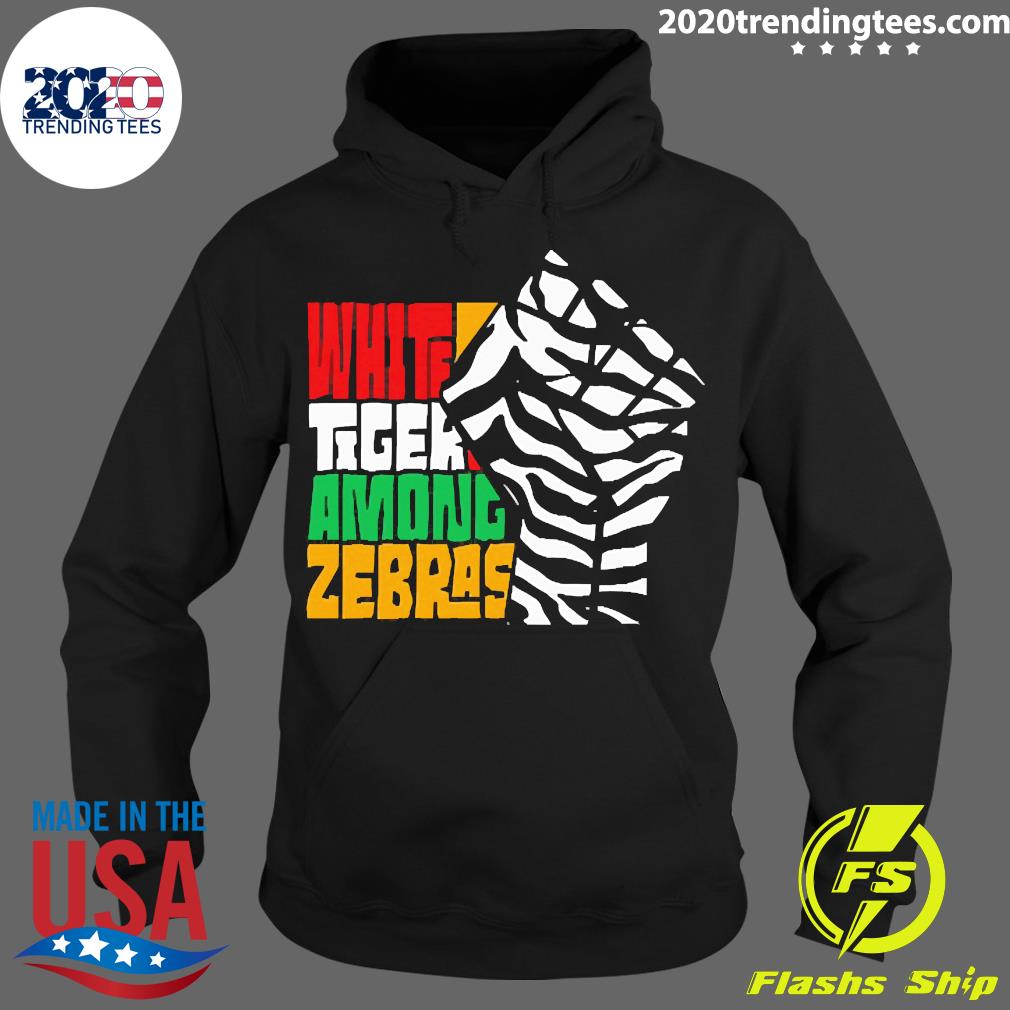 Official White Tiger Among Zebras - Adult & Kids T-Shirts, Sweatshirts & Hoodies apparel design preview 2