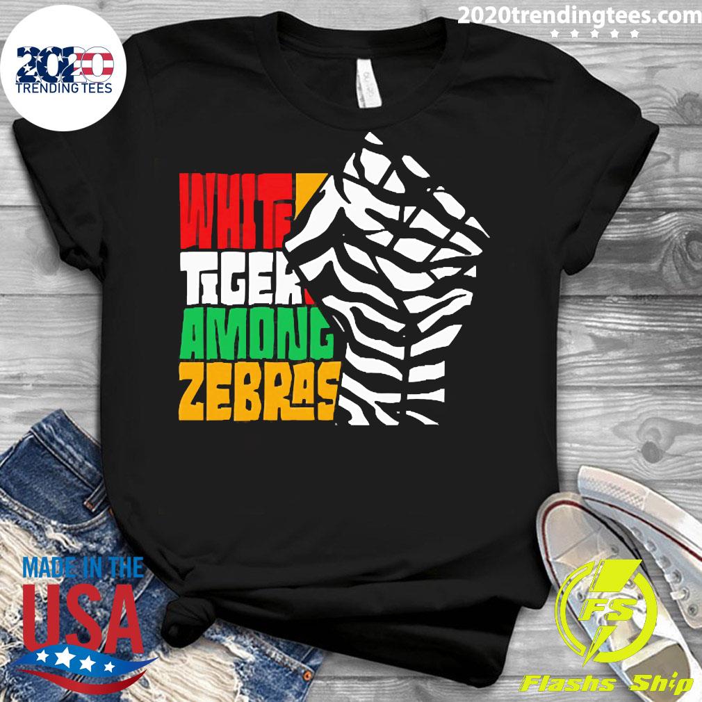 Official White Tiger Among Zebras - Adult & Kids T-Shirts, Sweatshirts & Hoodies apparel design preview 3