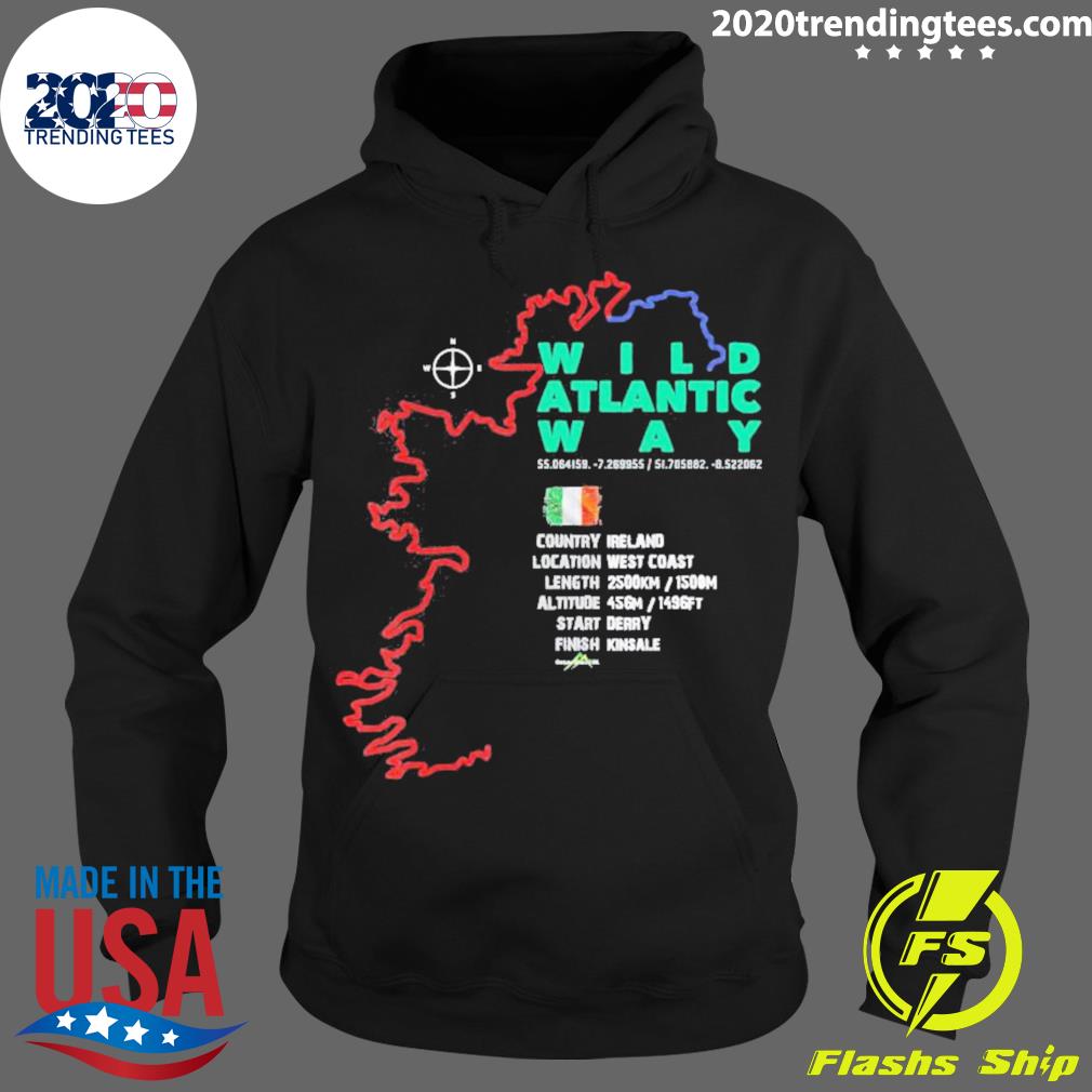 Official wild Atlantic Way Ireland - Adult & Kids T-Shirts, Sweatshirts & Hoodies apparel design preview 2