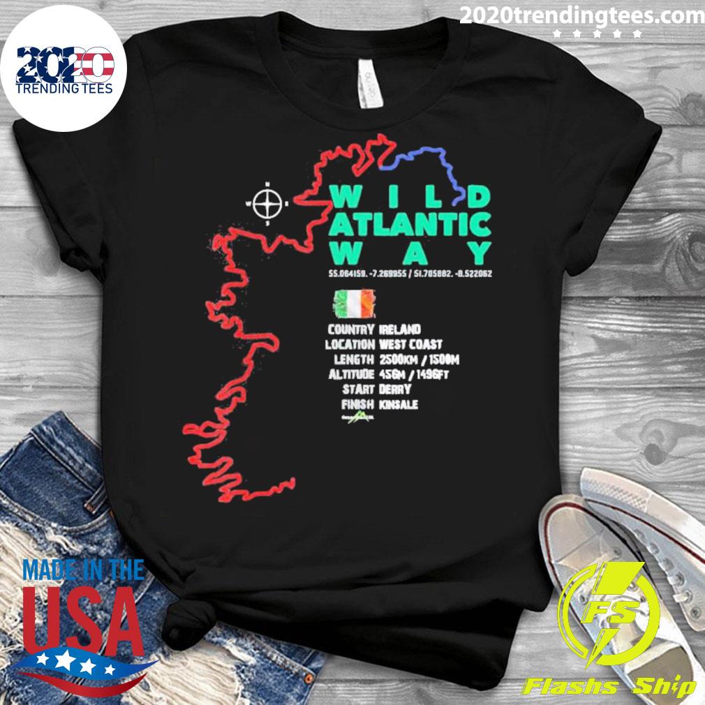Official wild Atlantic Way Ireland - Adult & Kids T-Shirts, Sweatshirts & Hoodies apparel design preview 3