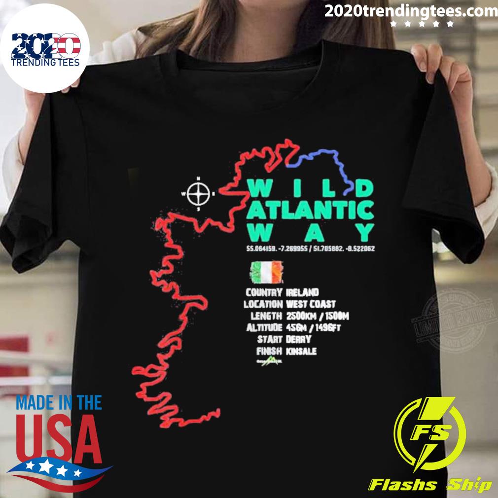Official wild Atlantic Way Ireland - Adult & Kids T-Shirts, Sweatshirts & Hoodies apparel design preview 1