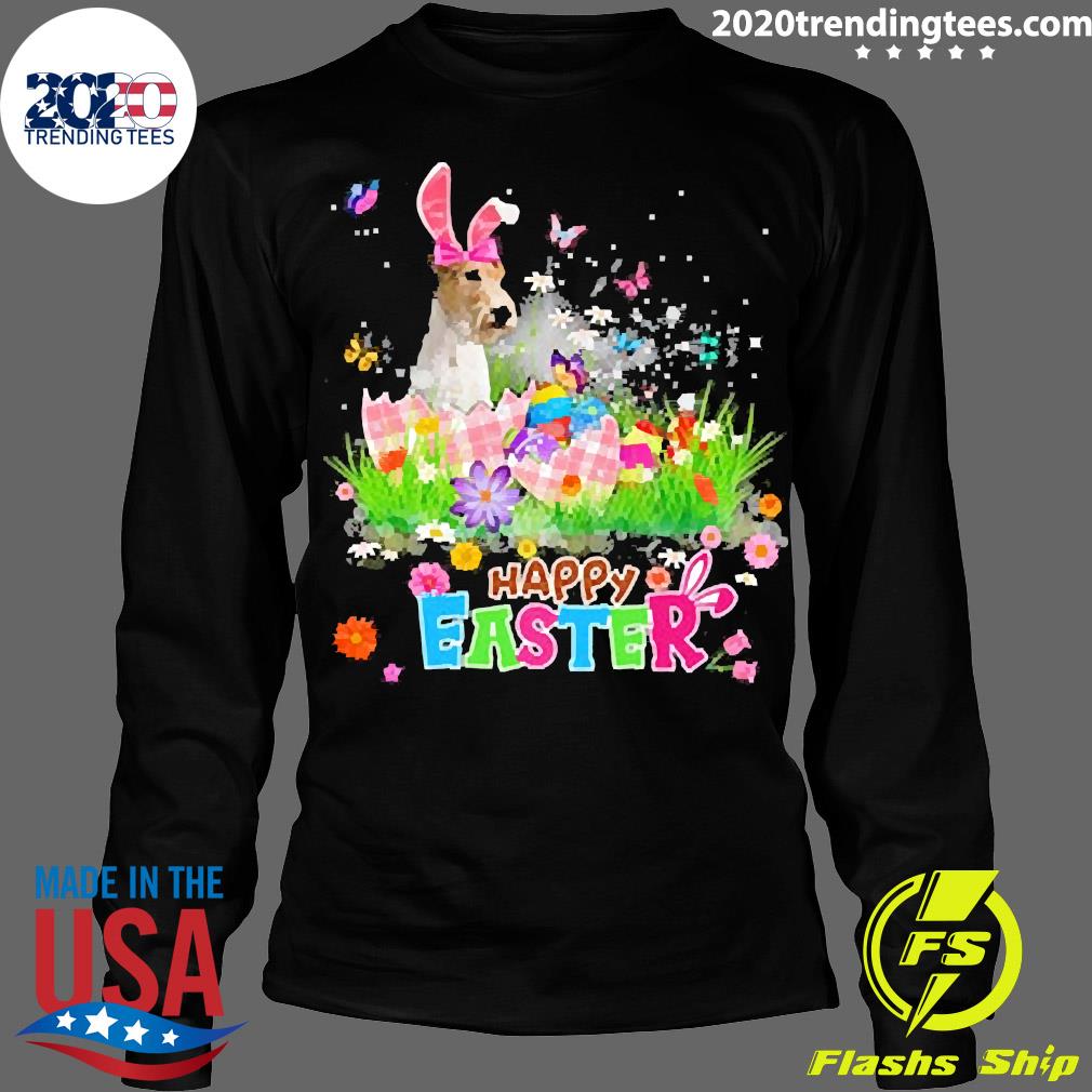 Official wire Fox Terrier Happy Easter - Adult & Kids T-Shirts, Sweatshirts & Hoodies apparel design preview 4
