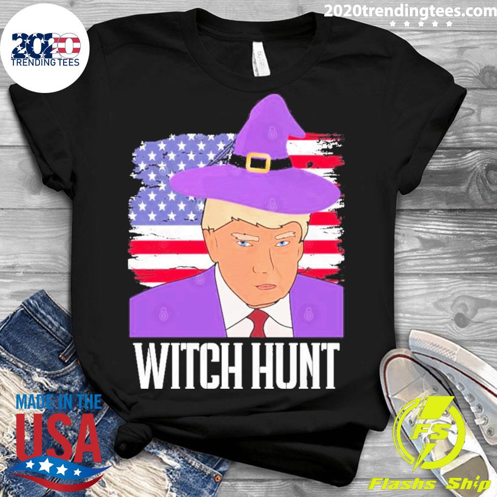 Official witch Hunt Trump Mugshot Halloween - Adult & Kids T-Shirts, Sweatshirts & Hoodies apparel design preview 3