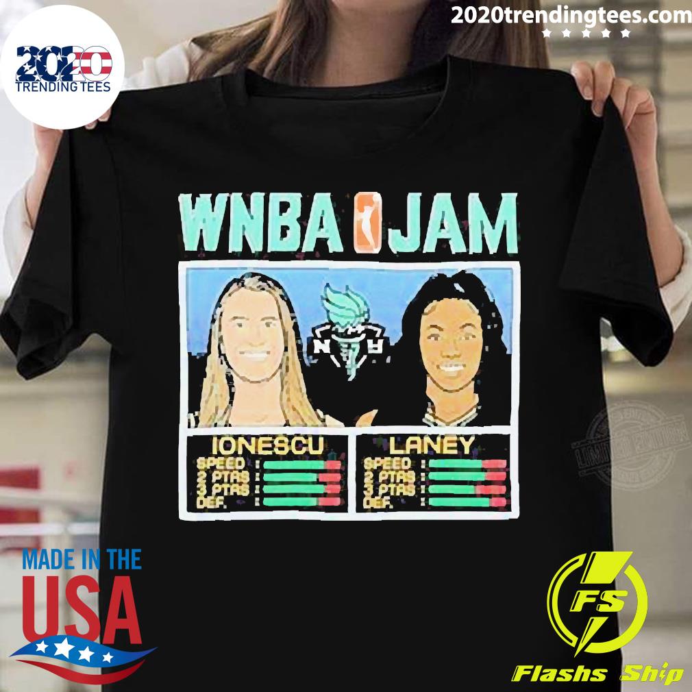 Official WNBA Jam Liberty Ionescu And Laney - Adult & Kids T-Shirts, Sweatshirts & Hoodies apparel design preview 1