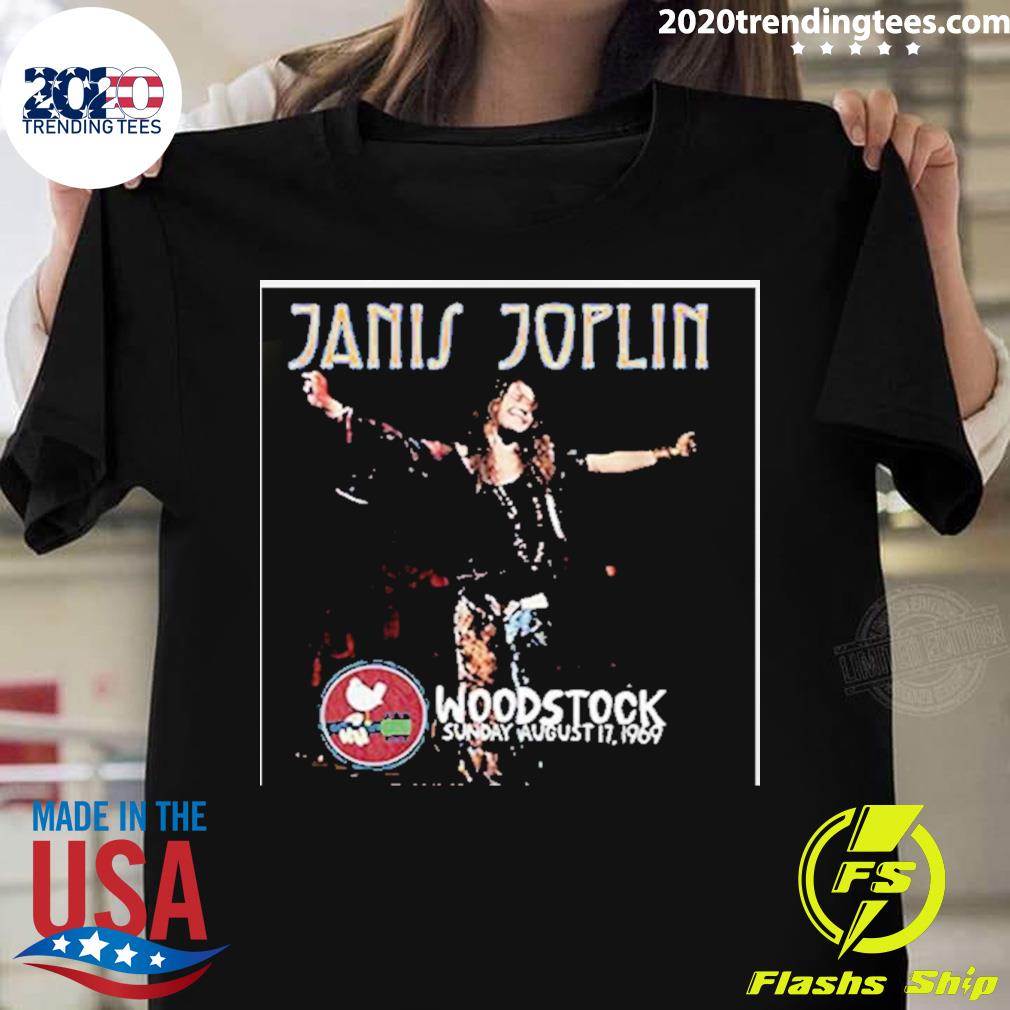 Official wood Stock Janis Joplin - Adult & Kids T-Shirts, Sweatshirts & Hoodies apparel design preview 1