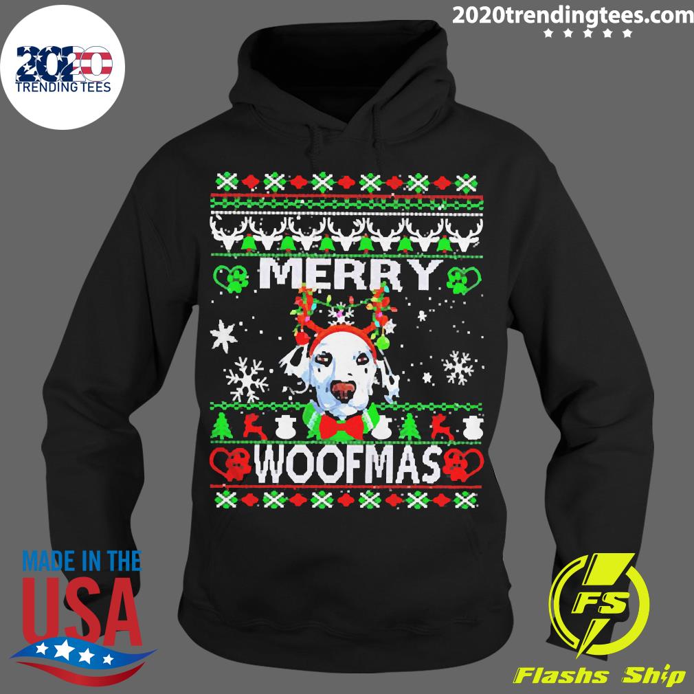 Official Woofmas Dalmatian Merry Christmas - Adult & Kids T-Shirts, Sweatshirts & Hoodies apparel design preview 2