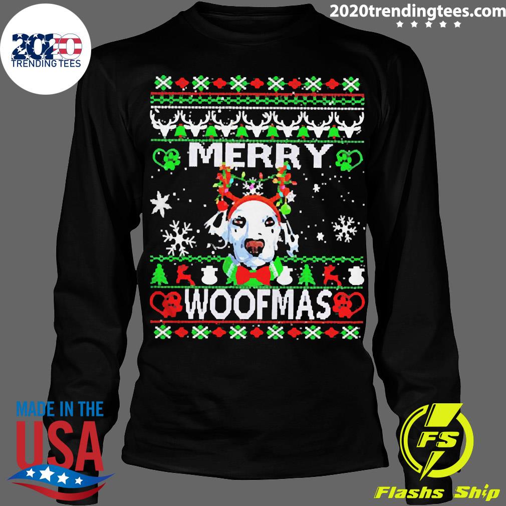 Official Woofmas Dalmatian Merry Christmas - Adult & Kids T-Shirts, Sweatshirts & Hoodies apparel design preview 4