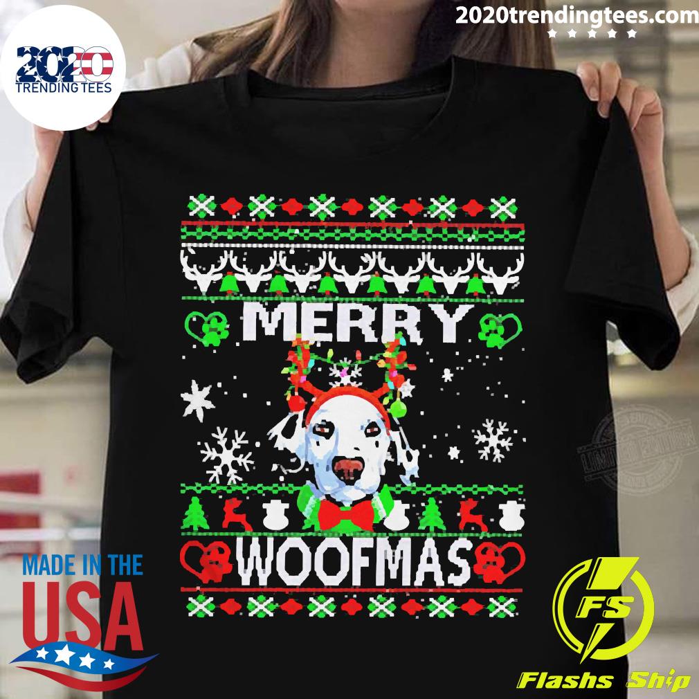Official Woofmas Dalmatian Merry Christmas - Adult & Kids T-Shirts, Sweatshirts & Hoodies apparel design preview 1