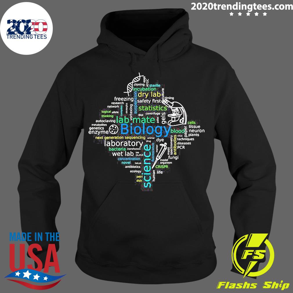 Official Word Cloud Biology With Microscope Pipette - Adult & Kids T-Shirts, Sweatshirts & Hoodies apparel design preview 2