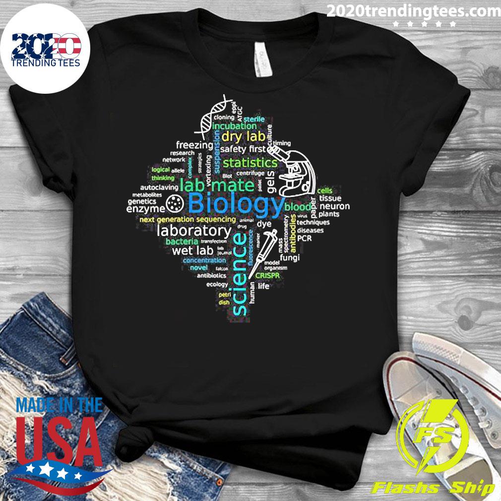 Official Word Cloud Biology With Microscope Pipette - Adult & Kids T-Shirts, Sweatshirts & Hoodies apparel design preview 3