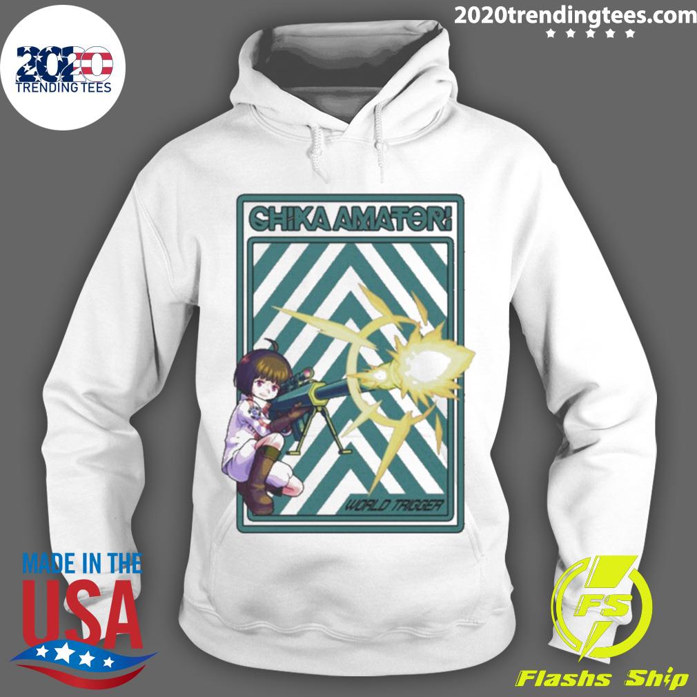 Official world Trigger Chika Amatori - Adult & Kids T-Shirts, Sweatshirts & Hoodies apparel design preview 2
