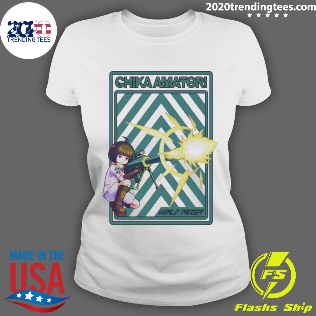 Official world Trigger Chika Amatori - Adult & Kids T-Shirts, Sweatshirts & Hoodies apparel design preview 3