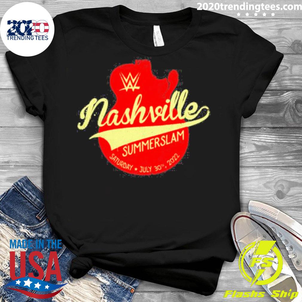 Official wwe Nashville Summerslam 2022 - Adult & Kids T-Shirts, Sweatshirts & Hoodies apparel design preview 3
