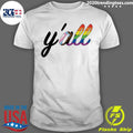 Official y'all Means All Progress Lgbtq Pride Month - Adult & Kids T-Shirts, Sweatshirts & Hoodies apparel design preview 1