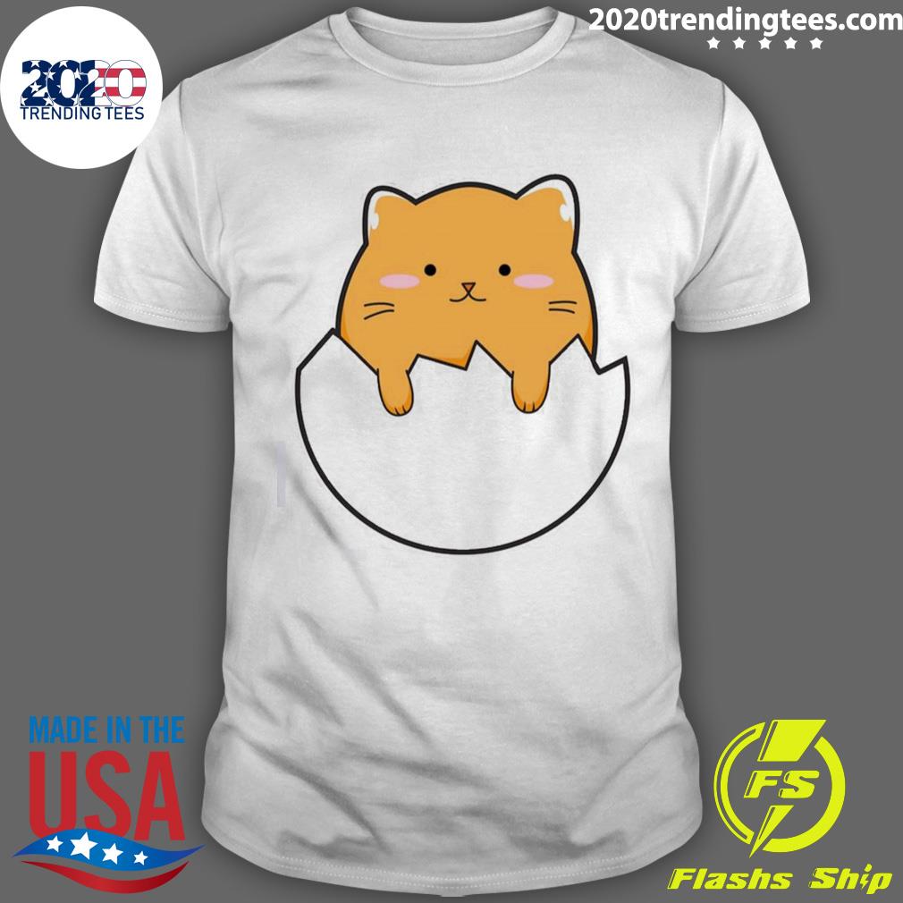 Official yellow Cat Egg Graphic - Adult & Kids T-Shirts, Sweatshirts & Hoodies apparel design preview 1