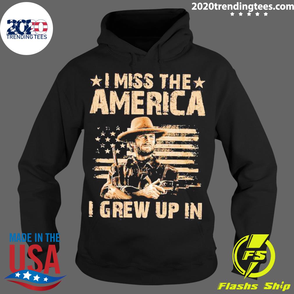 Official young Clint Eastwood I Miss The America Grew - Adult & Kids T-Shirts, Sweatshirts & Hoodies apparel design preview 2