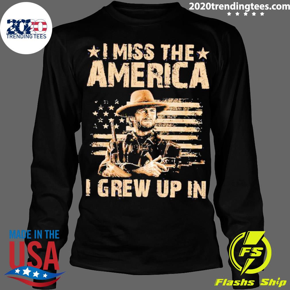Official young Clint Eastwood I Miss The America Grew - Adult & Kids T-Shirts, Sweatshirts & Hoodies apparel design preview 4
