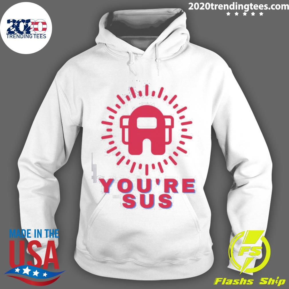 Official you're Sus Red Retro - Adult & Kids T-Shirts, Sweatshirts & Hoodies apparel design preview 2