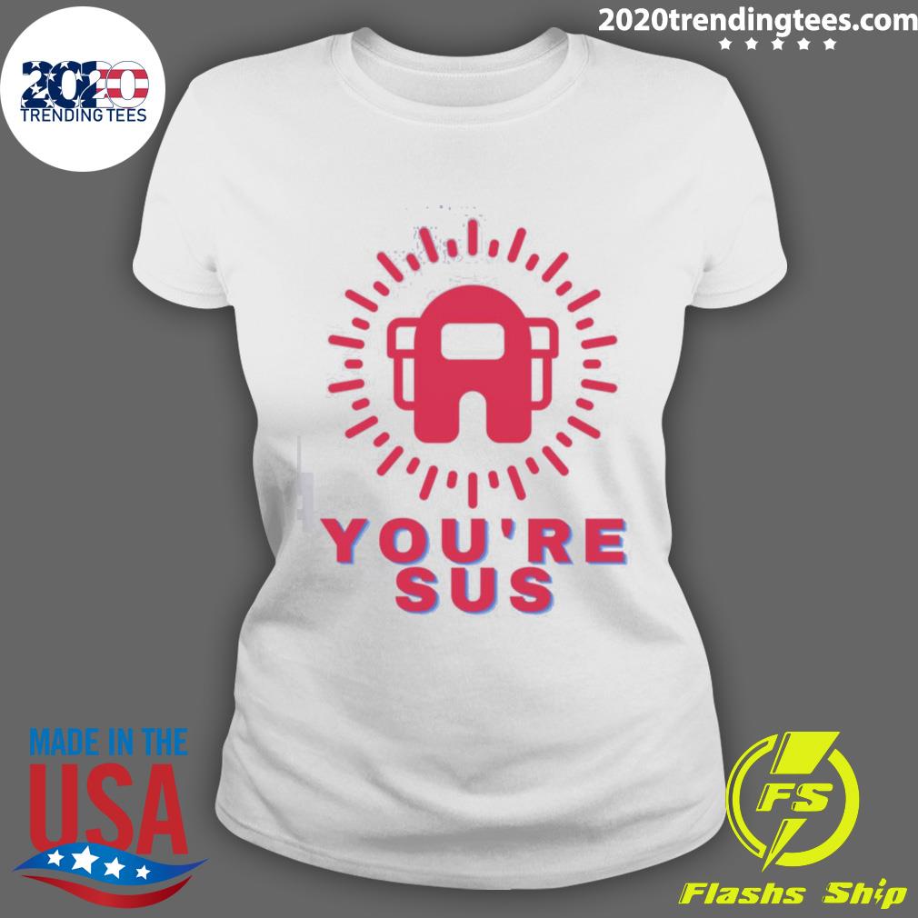 Official you're Sus Red Retro - Adult & Kids T-Shirts, Sweatshirts & Hoodies apparel design preview 3