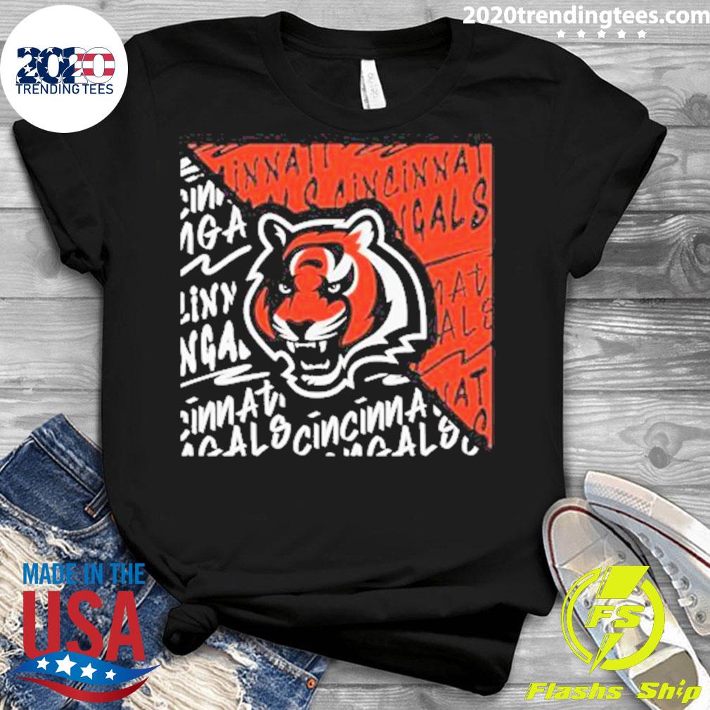 Official youth Cincinnati Bengals Black Divide 2023 - Adult & Kids T-Shirts, Sweatshirts & Hoodies apparel design preview 3