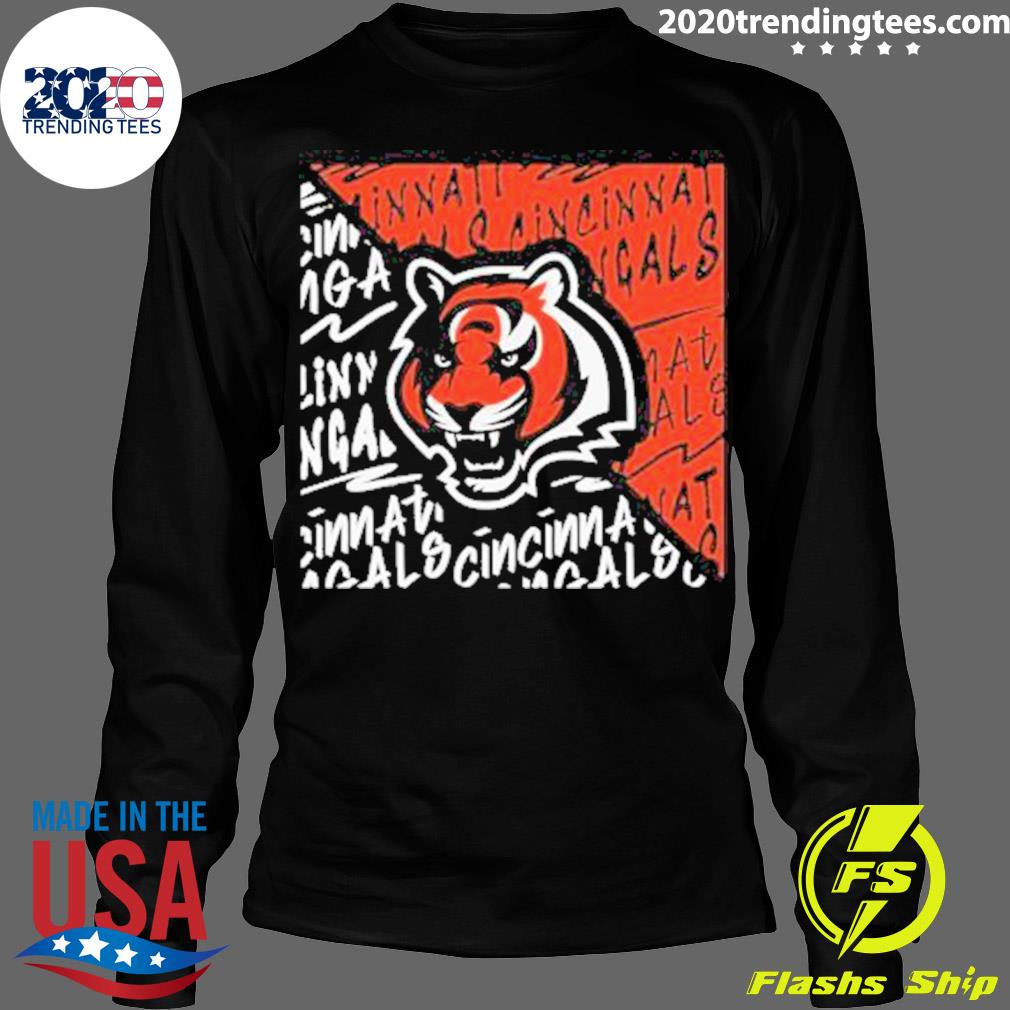 Official youth Cincinnati Bengals Black Divide 2023 - Adult & Kids T-Shirts, Sweatshirts & Hoodies apparel design preview 4