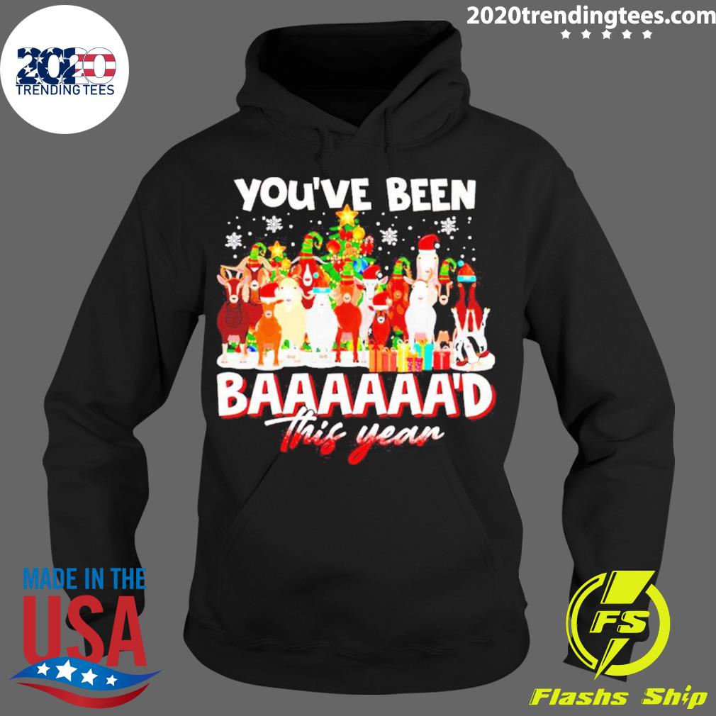 Official you've Been Baaaad This Year Christmas Goat - Adult & Kids T-Shirts, Sweatshirts & Hoodies apparel design preview 2