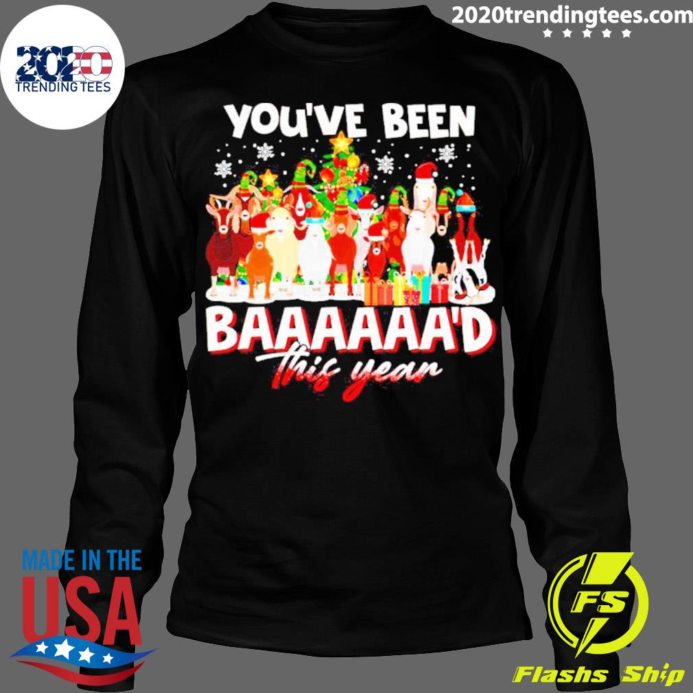 Official you've Been Baaaad This Year Christmas Goat - Adult & Kids T-Shirts, Sweatshirts & Hoodies apparel design preview 4