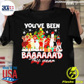 Official you've Been Baaaad This Year Christmas Goat - Adult & Kids T-Shirts, Sweatshirts & Hoodies apparel design preview 1