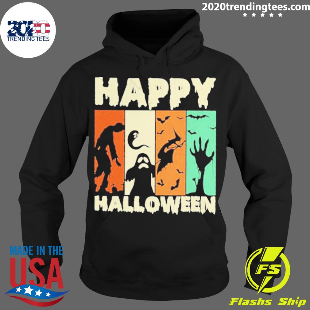 Official zombie Ghost Bat Happy Halloween - Adult & Kids T-Shirts, Sweatshirts & Hoodies apparel design preview 2