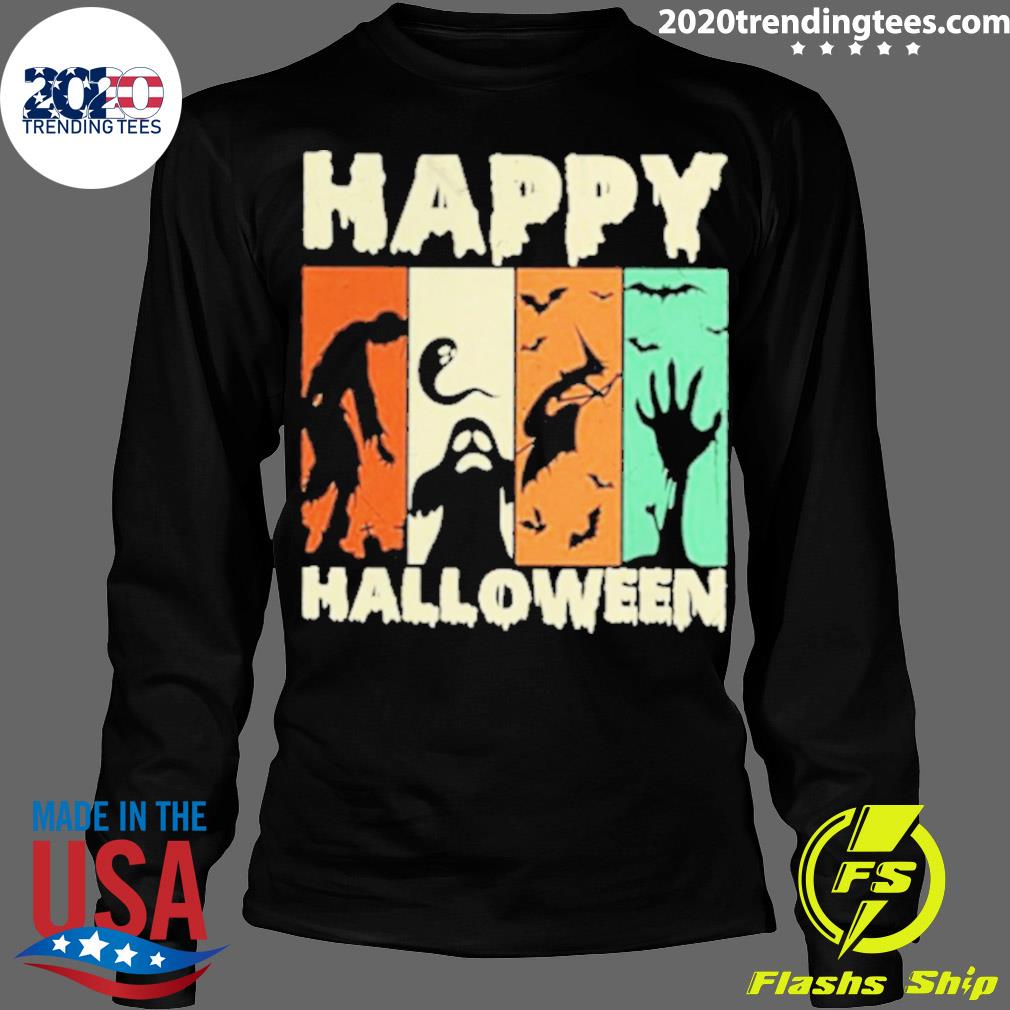 Official zombie Ghost Bat Happy Halloween - Adult & Kids T-Shirts, Sweatshirts & Hoodies apparel design preview 4